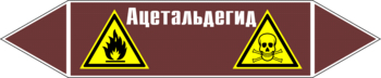 Маркировка трубопровода "ацетальдегид" (пленка, 716х148 мм) - Маркировка трубопроводов - Маркировки трубопроводов "ЖИДКОСТЬ" - ohrana.inoy.org