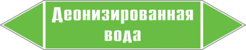 Маркировка трубопровода "деионизированная вода" (пленка, 507х105 мм) - Маркировка трубопроводов - Маркировки трубопроводов "ВОДА" - ohrana.inoy.org